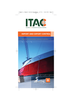 Import and Export Control