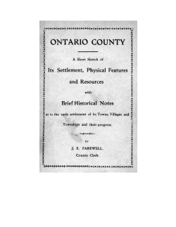 COUNTY OF ONTARIO - Oshawa Public Libraries` Local History