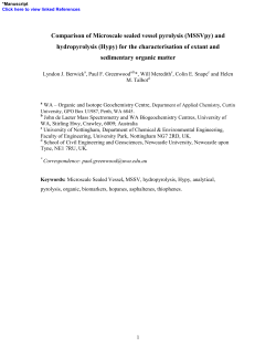 Comparison of Microscale sealed vessel pyrolysis (MSSVpy) and