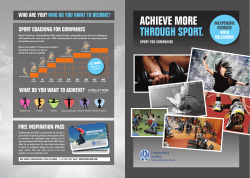 ACHIEVE MORE THROUGH SPORT.
