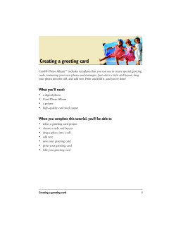 Creating a greeting card