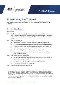 President`s Direction Constituting the Tribunal