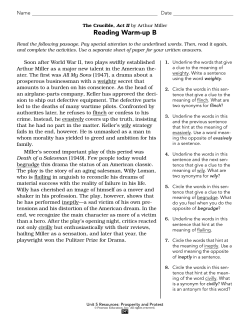 Grade 11: Unit Five Resources