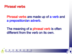 Phrasal verbs
