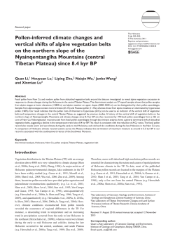 Pollen-inferred climate changes and vertical shifts of alpine