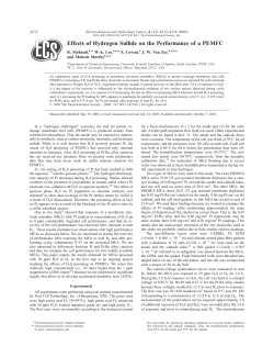 Effects of Hydrogen Sulfide on the Performance of a