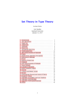 Set Theory in Type Theory