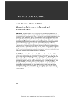 Outcasting: Enforcement in Domestic and International Law