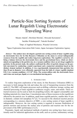 Particle-Size Sorting System of Lunar Regolith Using Electrostatic