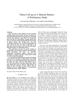 Flame Lift-up on A Bunsen Burner