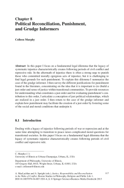Political Reconciliation, Punishment, and Grudge Informers