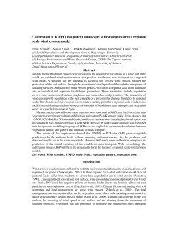 a first step towards a regional scale wind erosion model