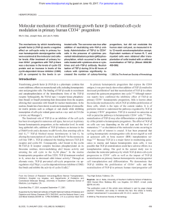 Molecular mechanism of transforming growth factor &ndash;mediated cell