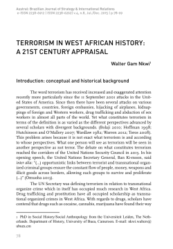 TERRORISM IN WEST AFRICAN HISTORY: A 21ST CENTURY