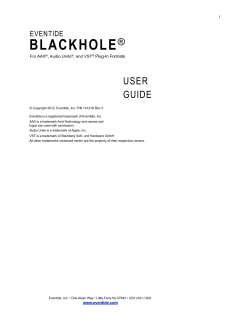 Blackhole User Guide - AV-iQ