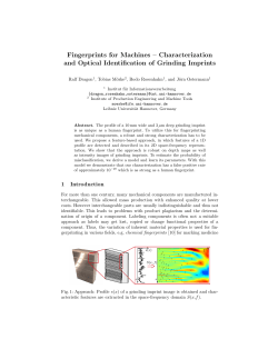 Fingerprints for Machines &ndash; Characterization and