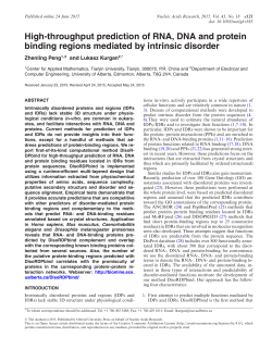 High-throughput prediction of RNA, DNA and