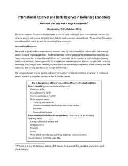 International Reserves and Bank Reserves in Dollarized Economies