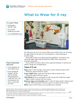 PE723 What to Wear for X-ray - Seattle Children`s Hospital