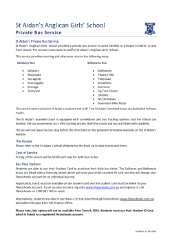 Private School Bus Policy - St Aidan`s Anglican Girls School
