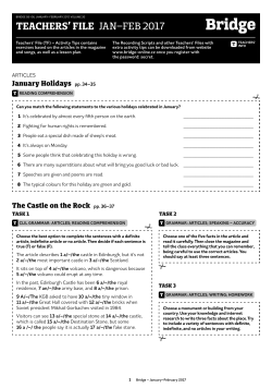 Teachers` File JAN&ndash;FEB 2017 - Bridge
