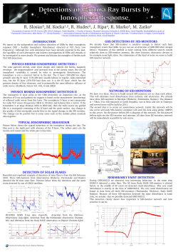 R. Slosiar3, M. Kocka1,2, R. Hudec2, J. Ripa4, R. Marko5, M. Zatko5
