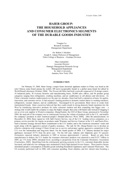 haier group: the household appliances and