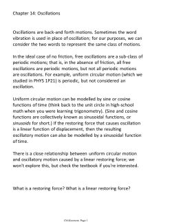 Oscillations are back-and forth motions
