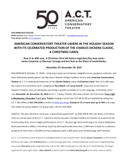 american conservatory theater ushers in the holiday season with its