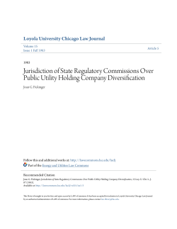 Jurisdiction of State Regulatory Commissions