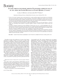 An early origin of secondary growth