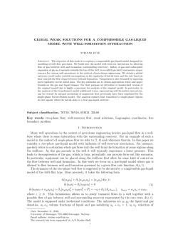 GLOBAL WEAK SOLUTIONS FOR A COMPRESSIBLE GAS