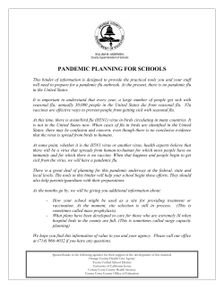 pandemic planning for schools - Orange County Department of