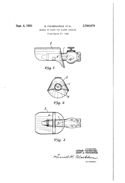 Shield or guard for blower nozzles