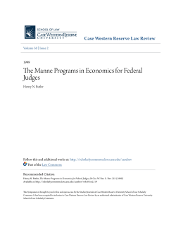 The Manne Programs in Economics for Federal Judges