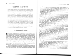 George Saunders, "My Flamboyant Grandson"