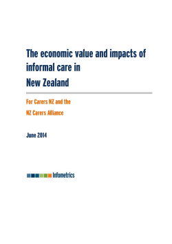 The economic value and impacts of informal care in New Zealand