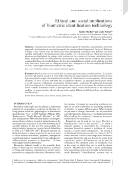 Ethical and social implications of biometric identification technology