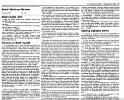 Baha`i burial laws Extracts on Baha`i burial Serving alcoholic drinks