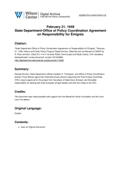 February 21, 1949 State Department-Office of Policy Coordination