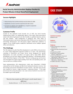 Social Security Administration case study