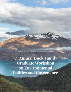 3rd Annual Duck Family Graduate Workshop on Environmental
