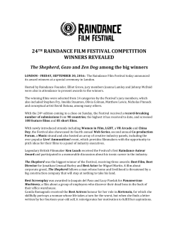 24TH RAINDANCE FILM FESTIVAL COMPETITION WINNERS
