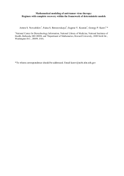 On Mathematical Models of Anti-tumor Virus