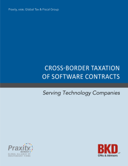 Cross-Border Taxation of Software Contracts