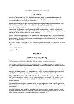 Foreword Goodna Before the Beginning