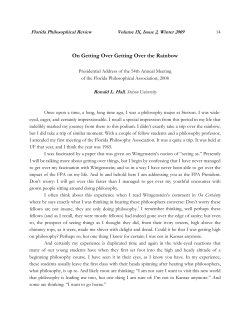 On Getting Over Getting Over the Rainbow