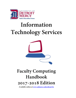 ITS - Faculty Handbook - University of Detroit Mercy