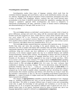 9 Sociolinguistics and Stylistics