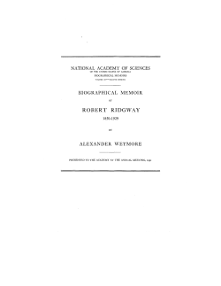 robert ridgway - National Academy of Sciences